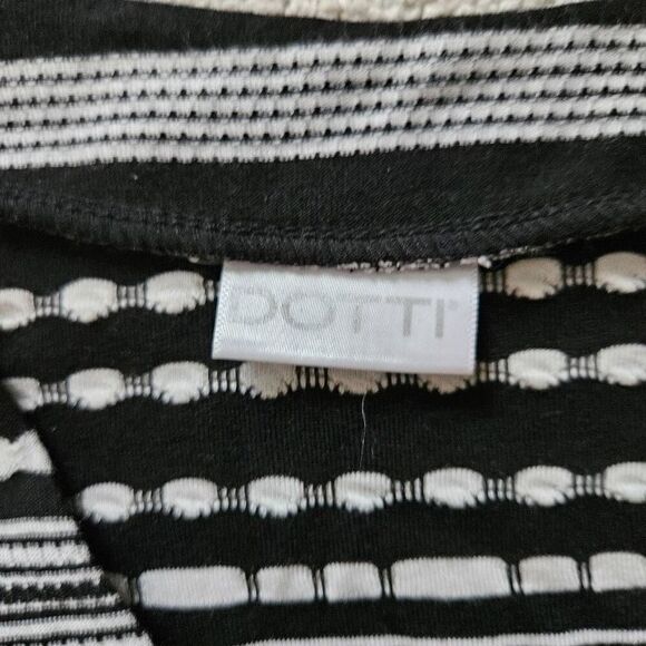 Dotti Black and White Ibiza Stripe Swim Coverup Tunic Dress Size Medium NWOT - Picture 3 of 6